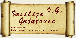 Vasilije Gnjatović vizit kartica